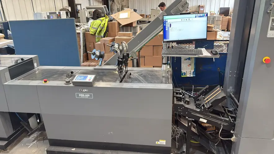 Booklet machines Duplo DBM 600 Booklet Maker System with 2 x 10 Bin Towers