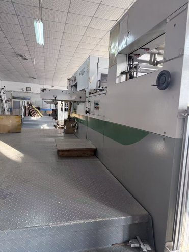 Die cutting Bobst SP 102 E