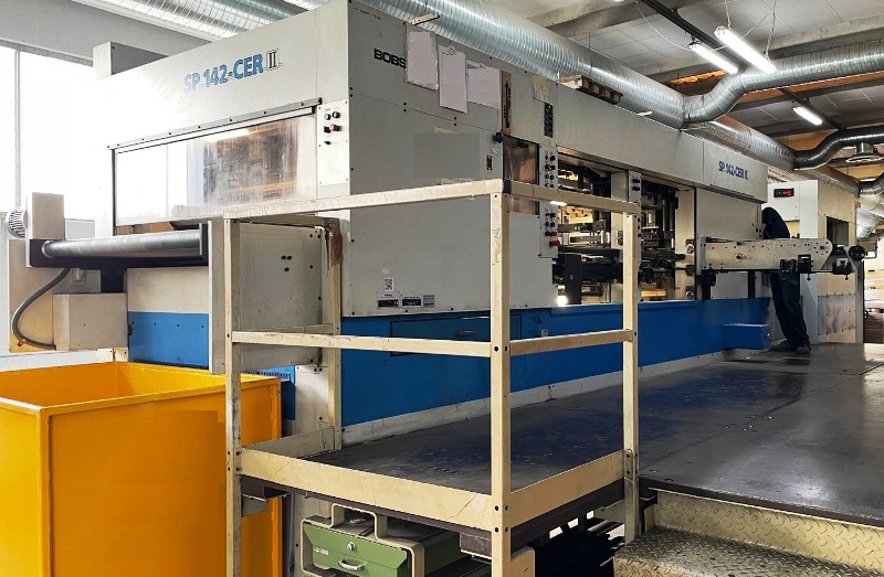 Die cutting Bobst SP 142 CER II