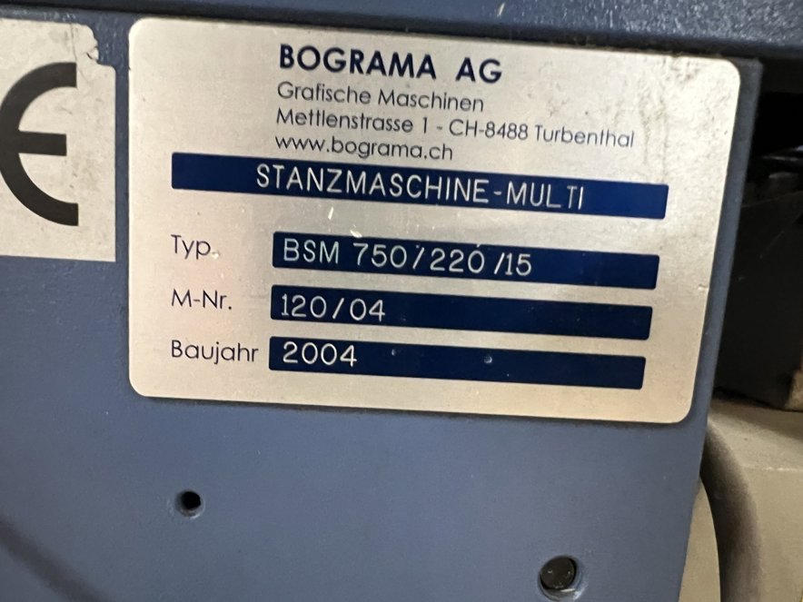 Die cutting Bograma BS Multi 750
