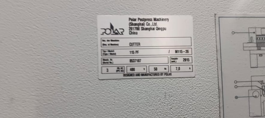 Die cutting Polar 115PF