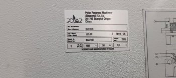 Die cutting Polar 115PF
