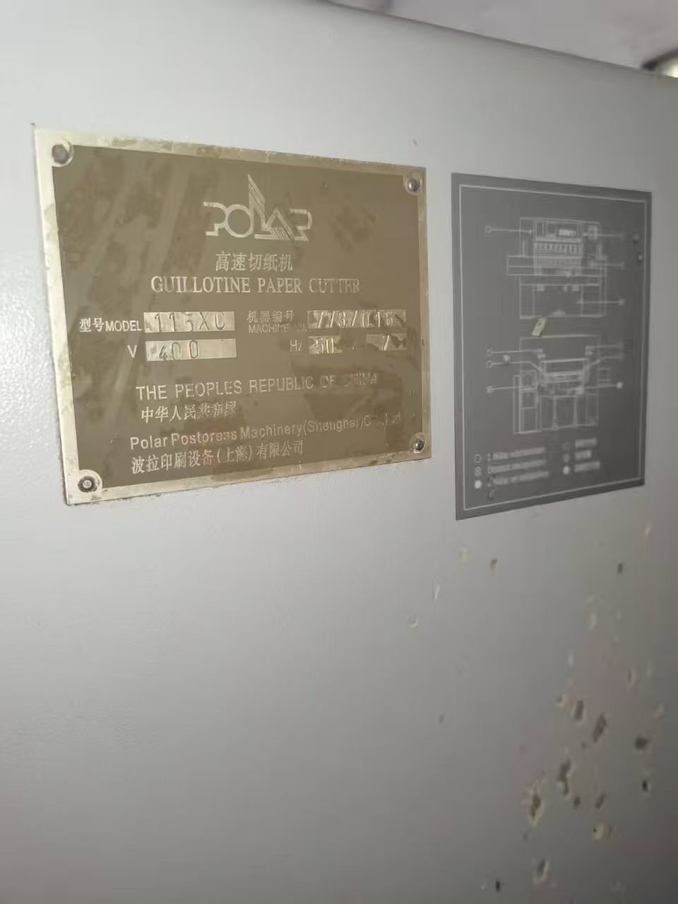 Die cutting Polar 115XC