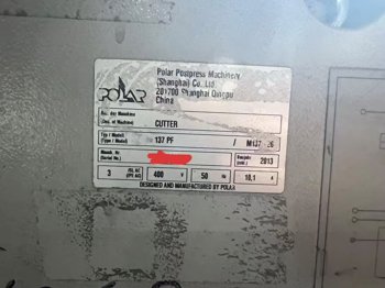 Die cutting Polar 137PF