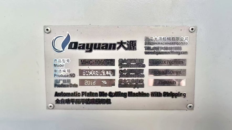 Die cutting Yawa MHC-1060