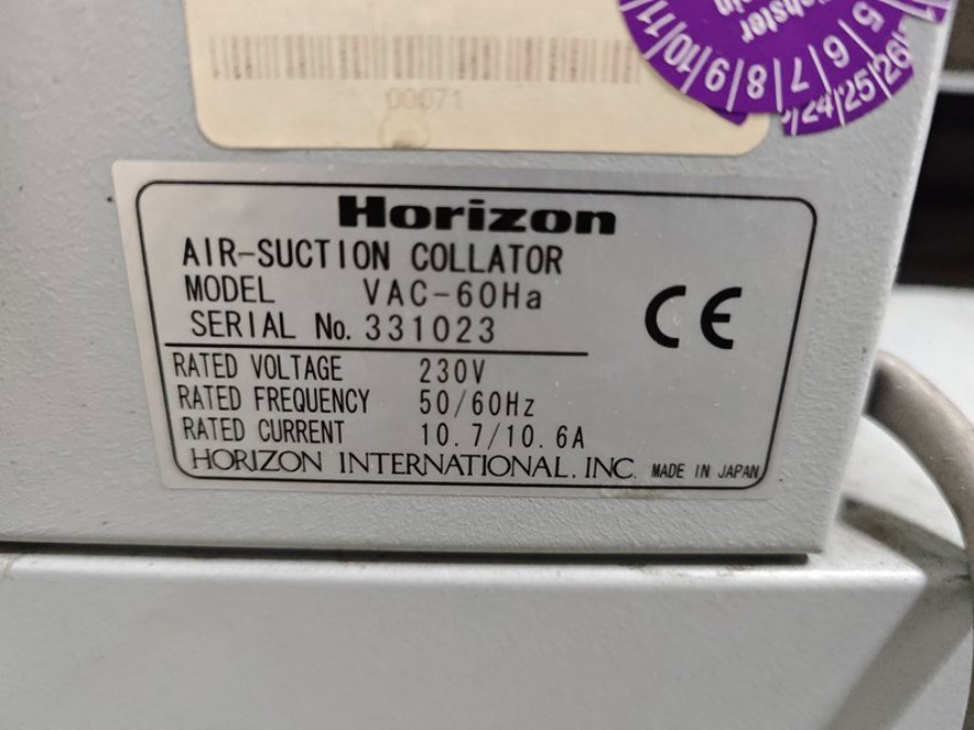 Gathering and collating Horizon VAC-60Ha