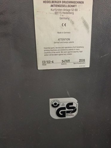 Sheet Fed / Offset Heidelberg CD 102-4