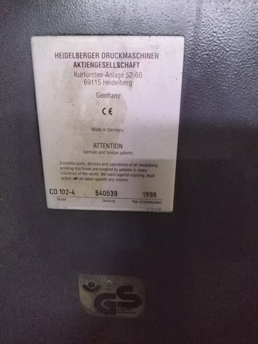 Sheet Fed / Offset Heidelberg CD 102-4