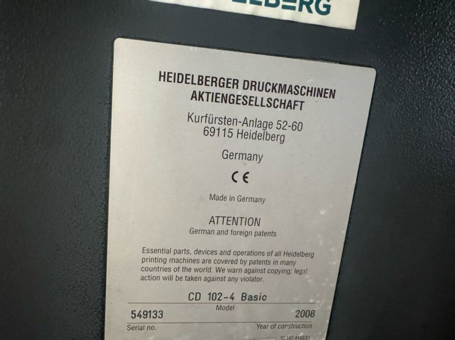Sheet Fed / Offset Heidelberg CD 102-4