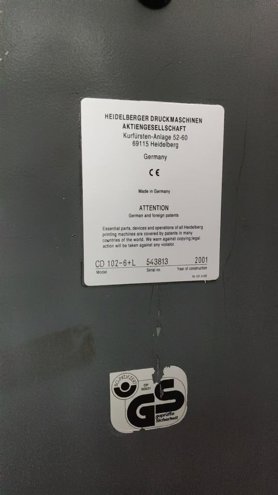Sheet Fed / Offset Heidelberg CD 102-6+L