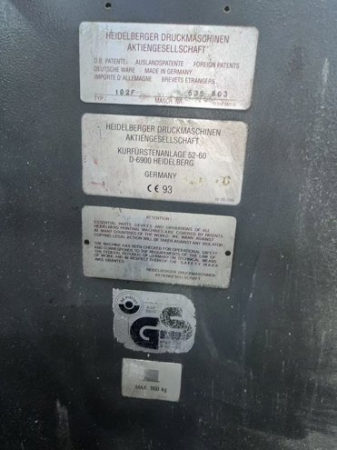 Sheet Fed / Offset Heidelberg Speedmaster SM CD 102 F