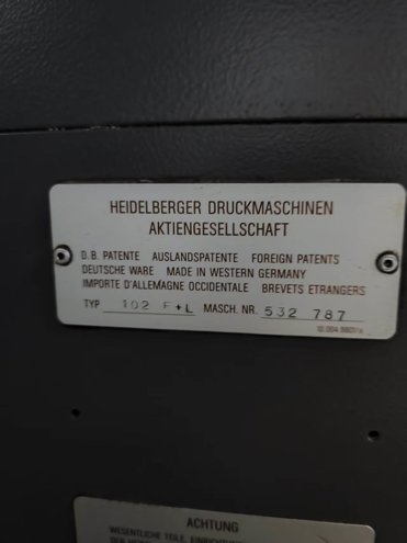 Sheet Fed / Offset Heidelberg CD102F