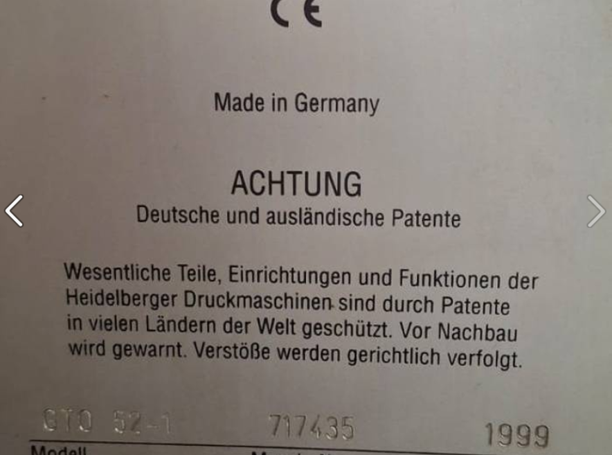 Sheet Fed / Offset Heidelberg GTO 52-1 DDS