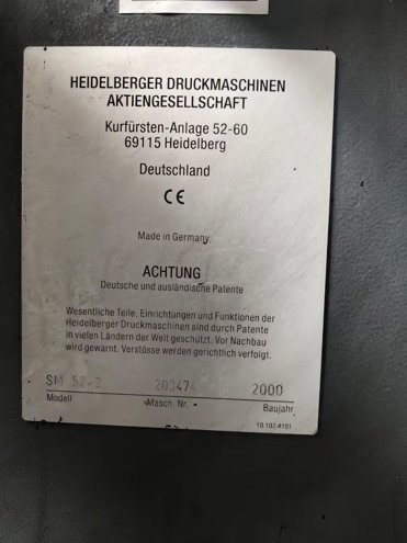 Sheet Fed / Offset Heidelberg Speedmaster SM 52-2