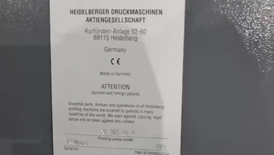 Sheet Fed / Offset Heidelberg XL105-10P