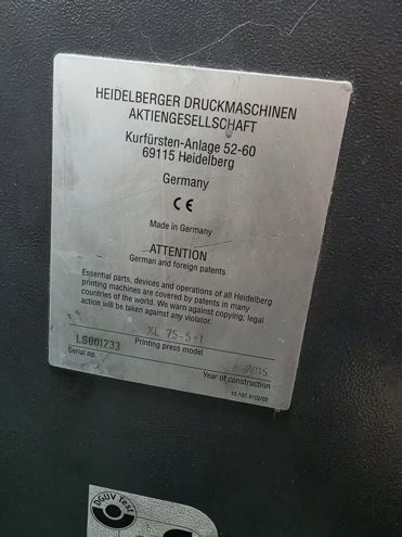 Sheet Fed / Offset Heidelberg  XL 75-5+L