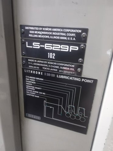 Sheet Fed / Offset Komori LS629P+L