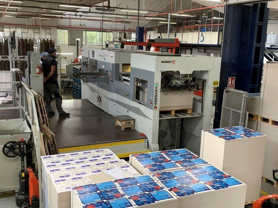 Die cutting Bobst SPanthera 106 LE