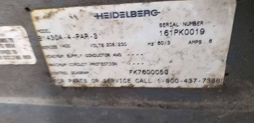 Folding Machine Heidelberg Stahlfolder