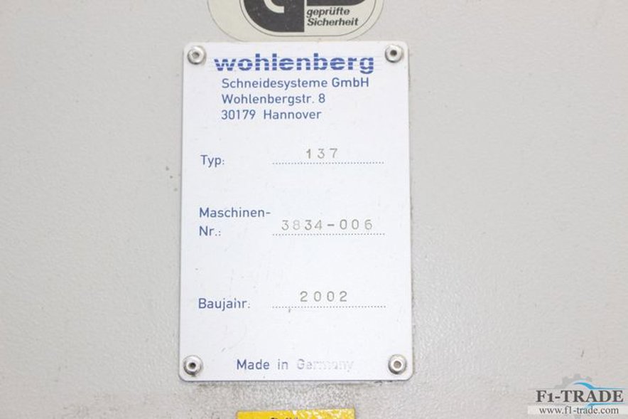 Guillotines Wohlenberg 137 CUT-TEC-BSB 6 L