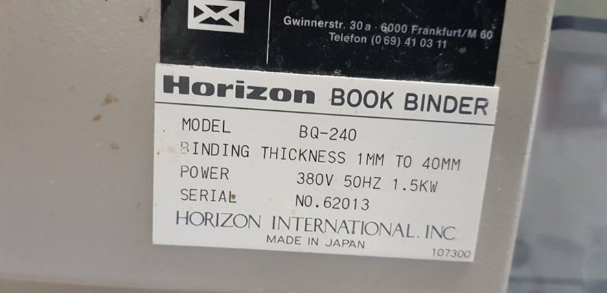 Perfect Binder and Gatherer Horizon BQ 240