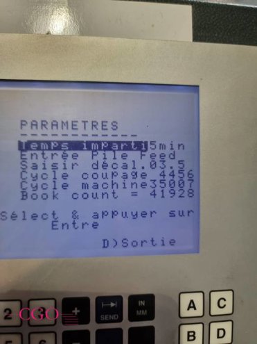 Perfect binder lines CP Bourg BB 3002