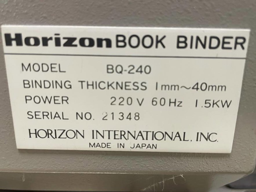 Perfect binder lines Horizon BQ 240