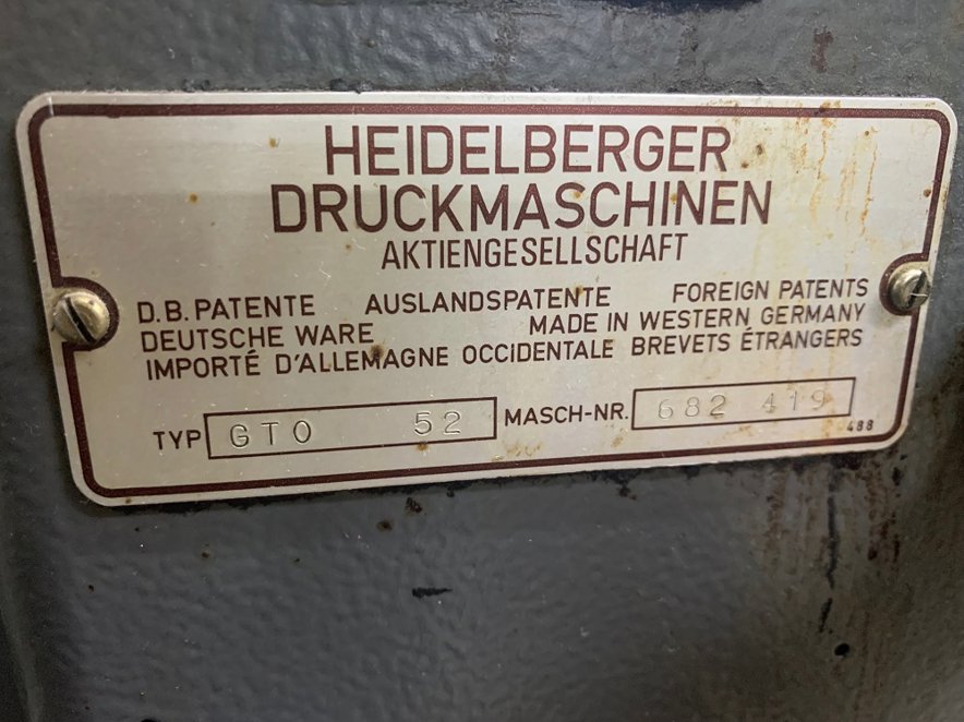 Sheet Fed / Offset Heidelberg GTO 52+